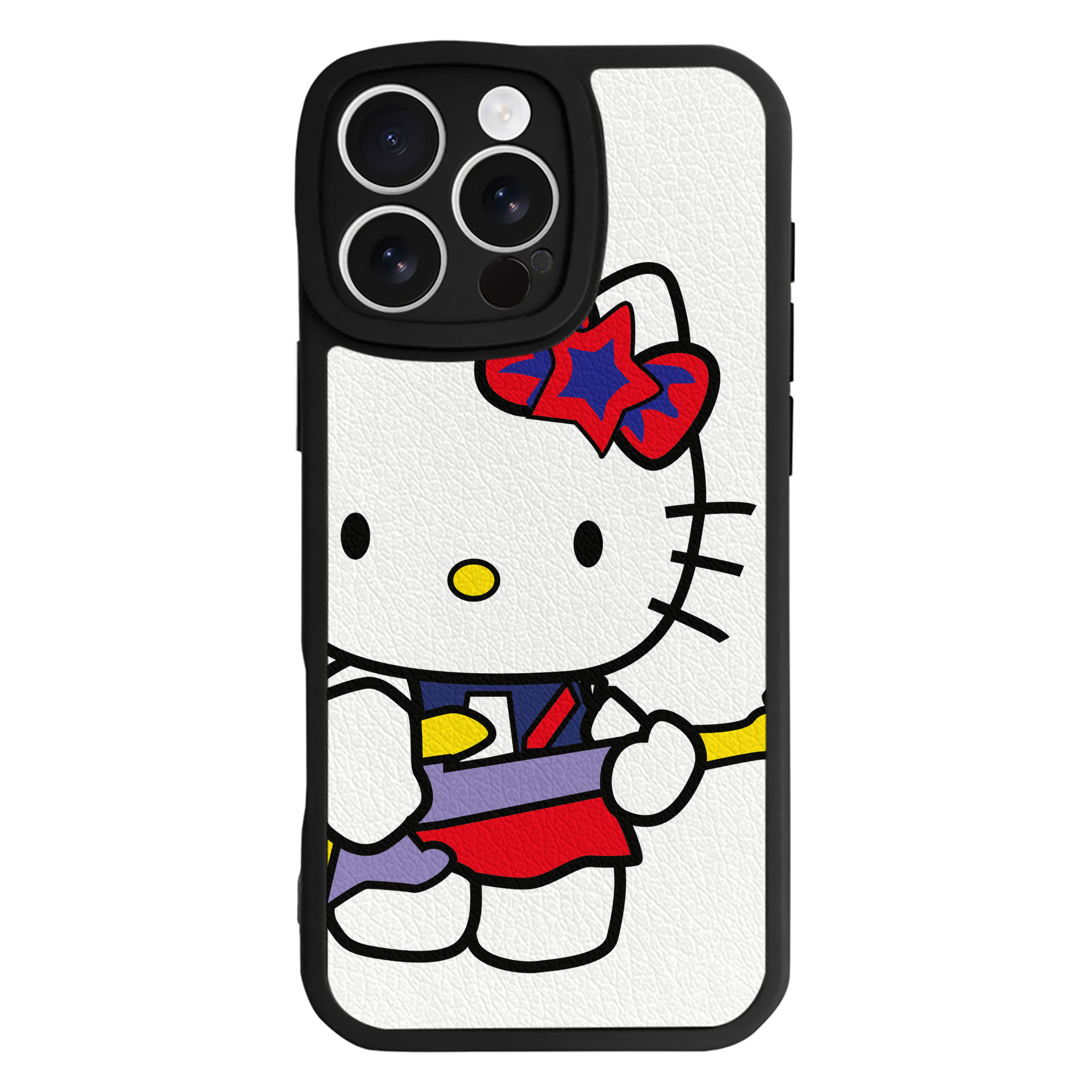 （画像用） Hello Kitty ハローキティ 【iPhone 16シリーズ対応】シリコンスマホケース（レザー調） 材質：シリコン